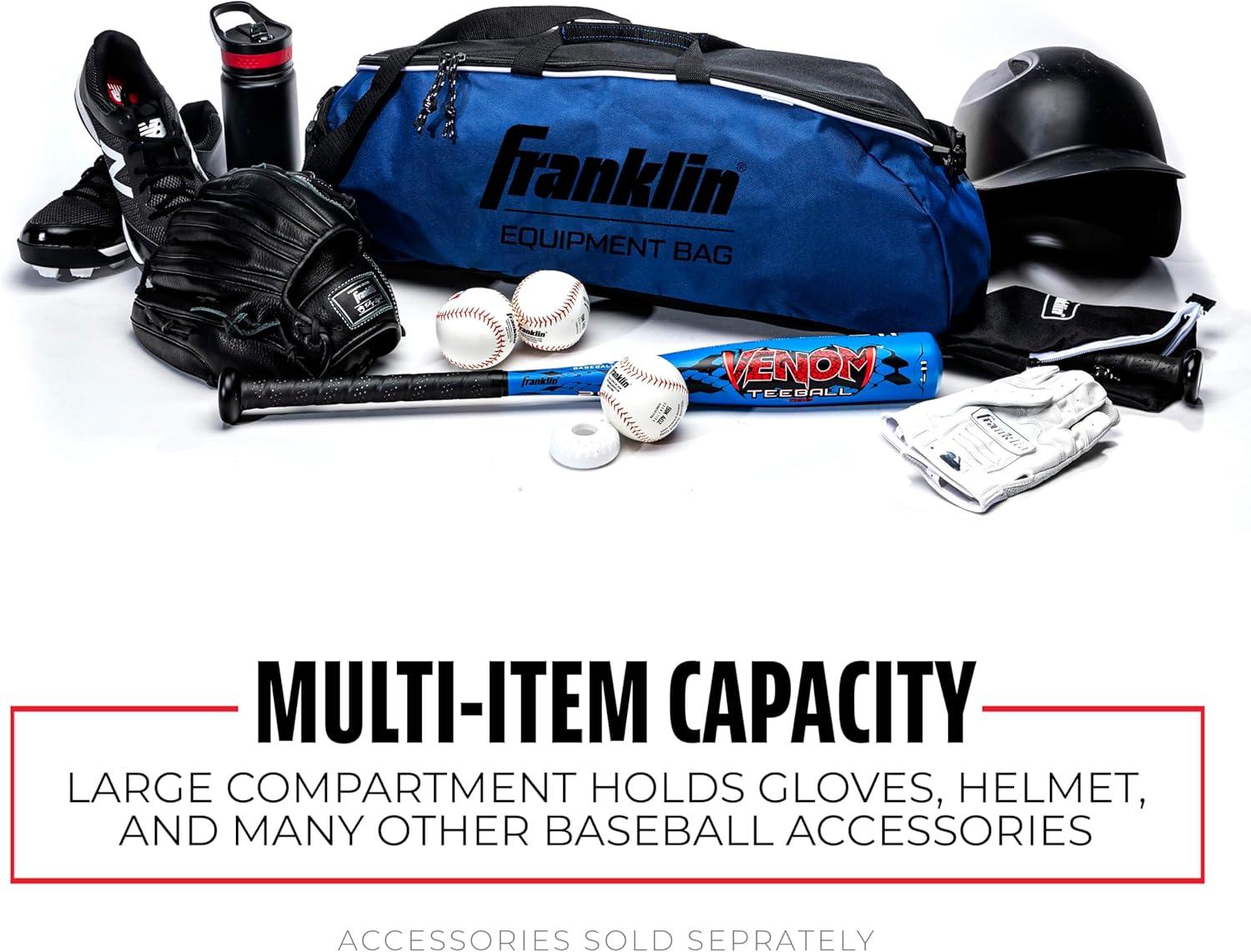 imageFranklin Sports Youth Baseball Bat Bag Kids Teeball Softball Baseball Equipment Bag Holds Bat Helmet Cleats and MoreNavy