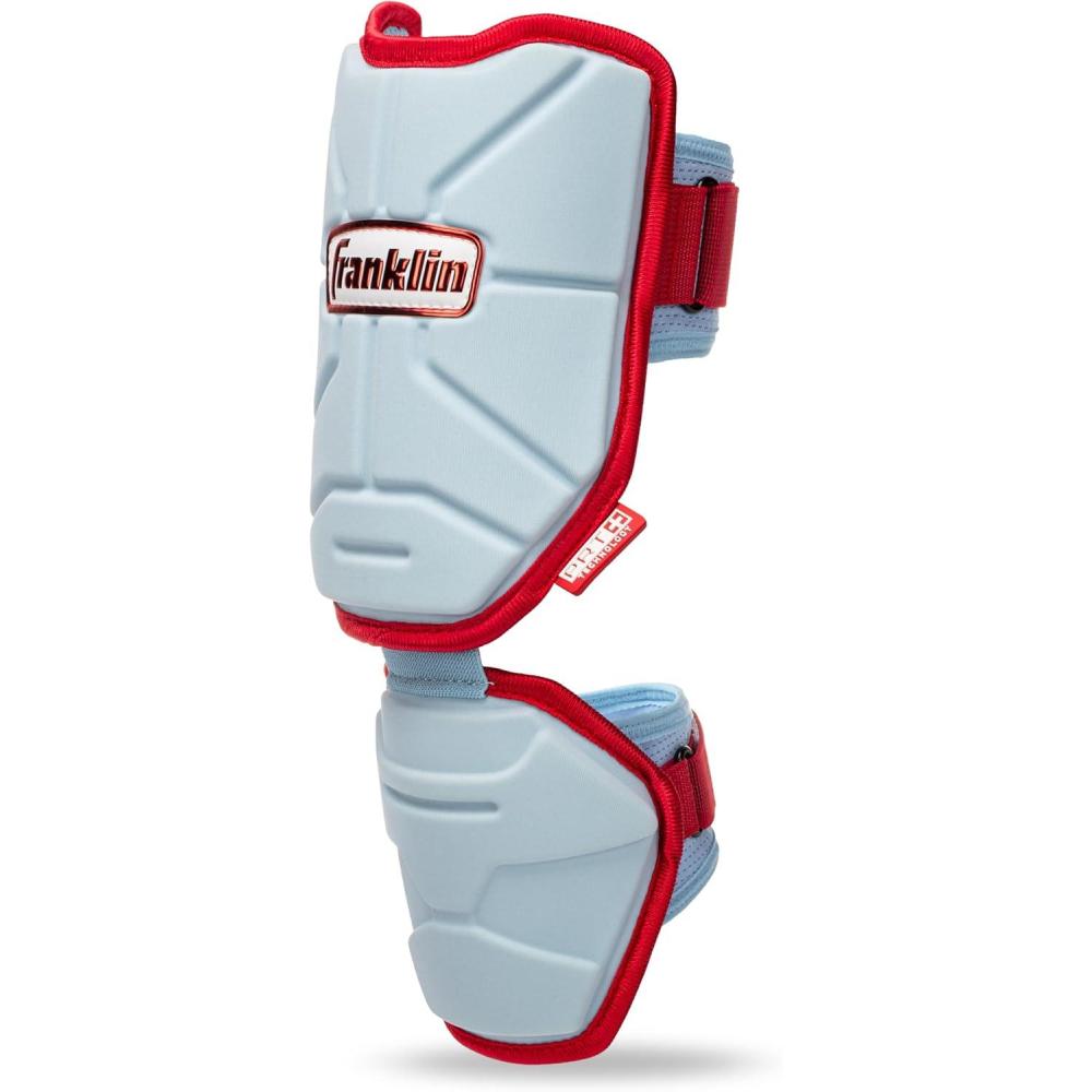 imageFranklin Sports Baseball Elbow Guard PRT Series Adult and Youth Baseball Softball Elbow Shield for BattingCarolina BlueRed