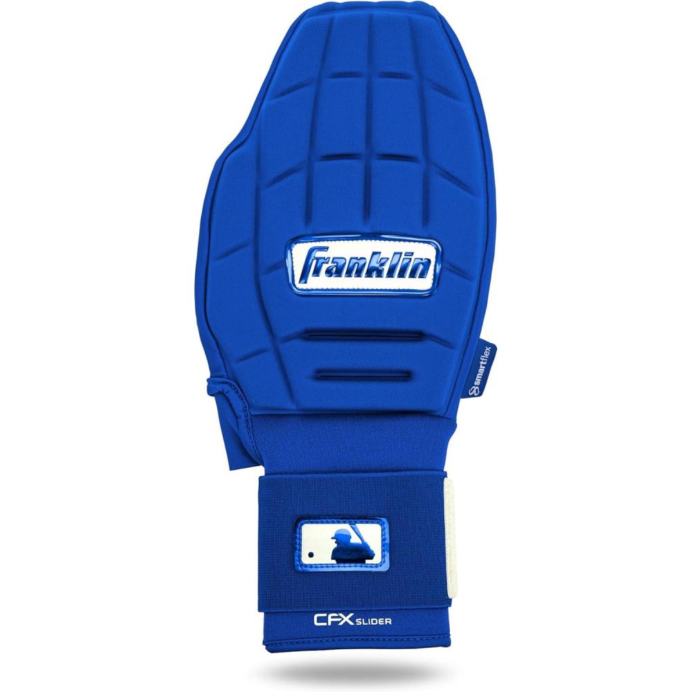 imageFranklin Sports MLB Baseball Softball Sliding Mitt CFX PRT Adult Youth Protective Baserunning Sliding Gloves Left Right Hand Mitt Hand Wrist Protector for Running Kids Adults SizesRoyal