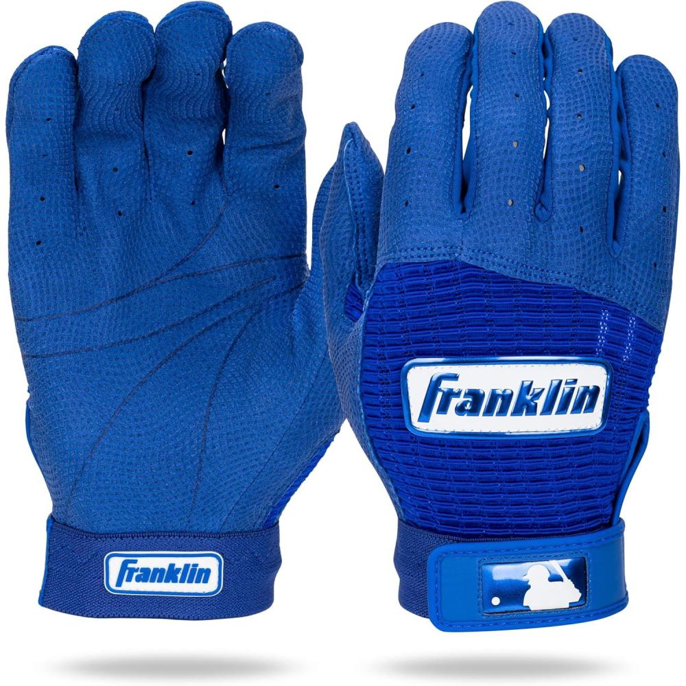 imageFranklin Sports MLB Baseball Batting Gloves Pro Classic Batting Gloves for Baseball Softball Adult Mens Youth Batting Glove PairsRoyal Blue