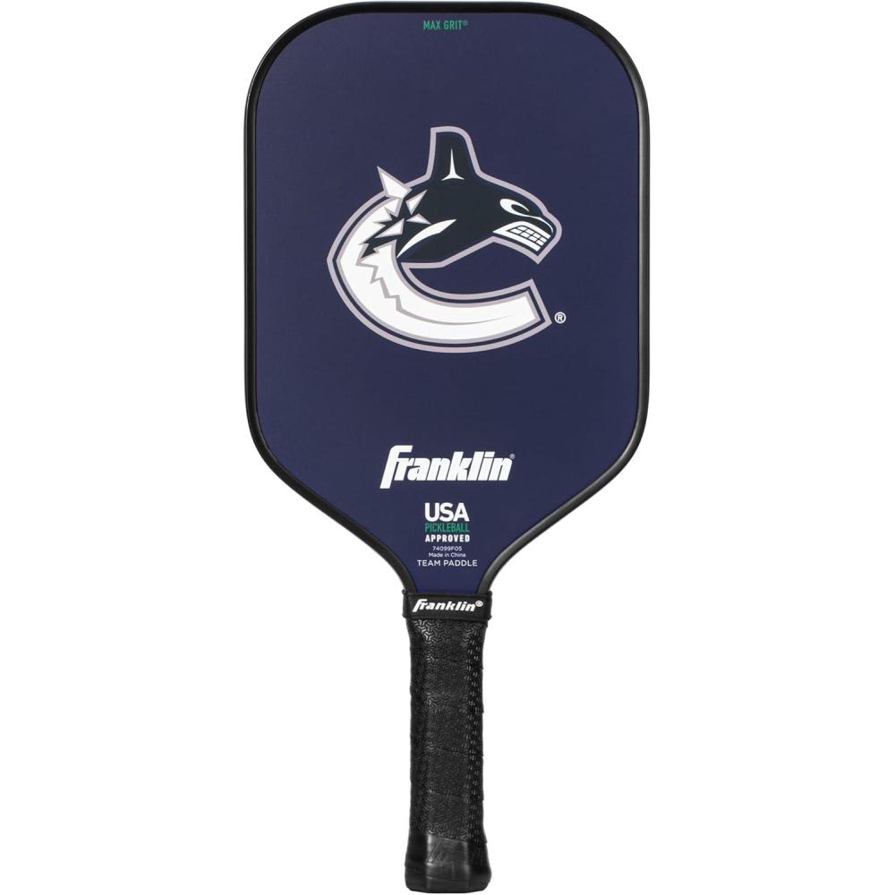 imageFranklin Sports NHL Team Pickleball Paddles Official NHL Hockey Team Logo Pickleball Paddles Signature Series 13MM Pickleball Paddle with MaxGrit USA Pickleball USAPA ApprovedVancouver Canucks