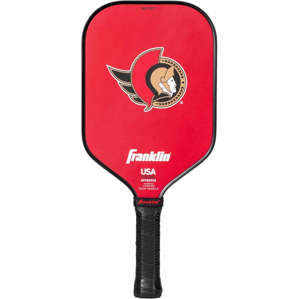 imageFranklin Sports NHL Team Pickleball Paddles Official NHL Hockey Team Logo Pickleball Paddles Signature Series 13MM Pickleball Paddle with MaxGrit USA Pickleball USAPA ApprovedOttawa Senators