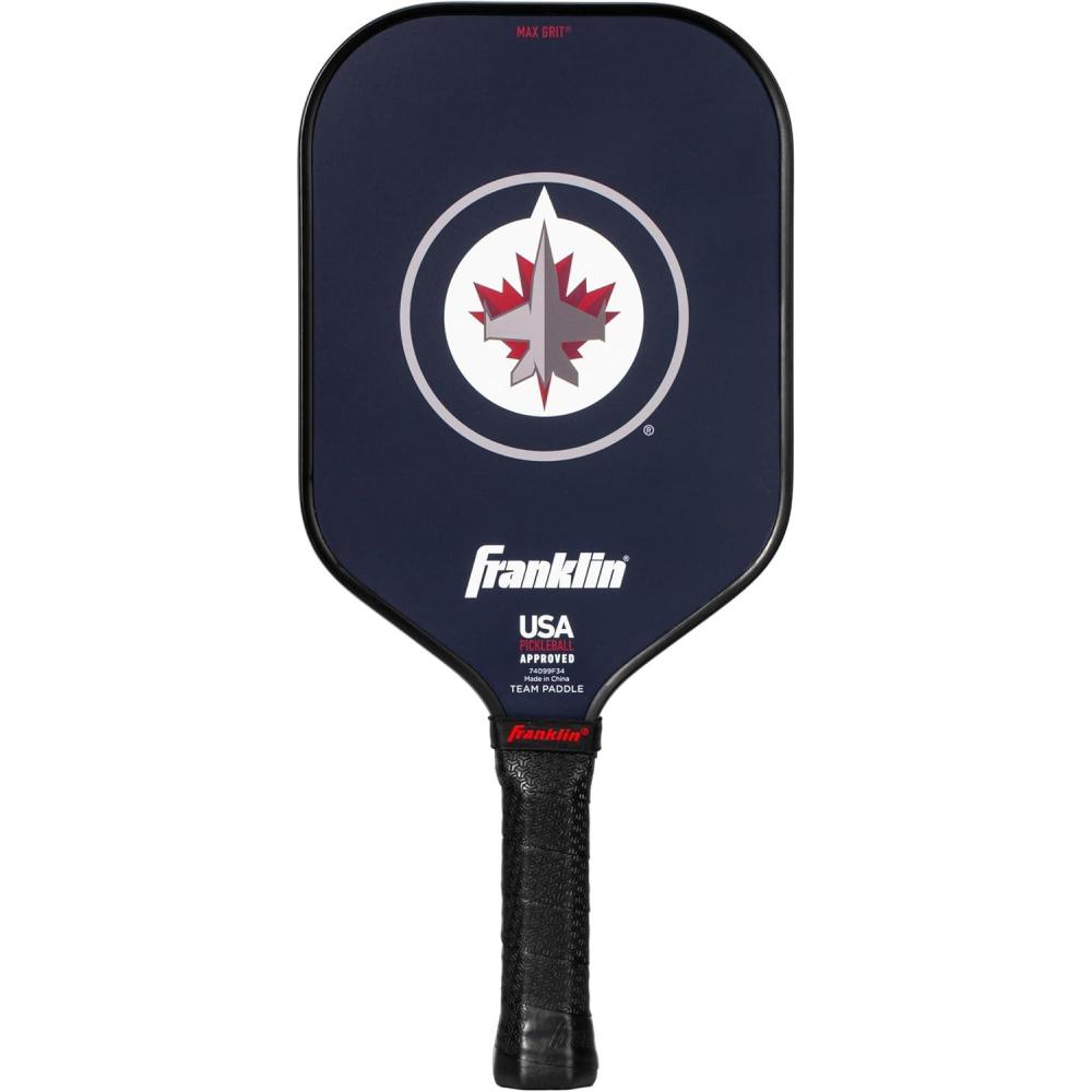 imageFranklin Sports NHL Team Pickleball Paddles  Official NHL Hockey Team Logo Pickleball Paddles  Signature Series 13MM Pickleball Paddle with MaxGrit  USA Pickleball USAPA ApprovedWinnipeg Jets