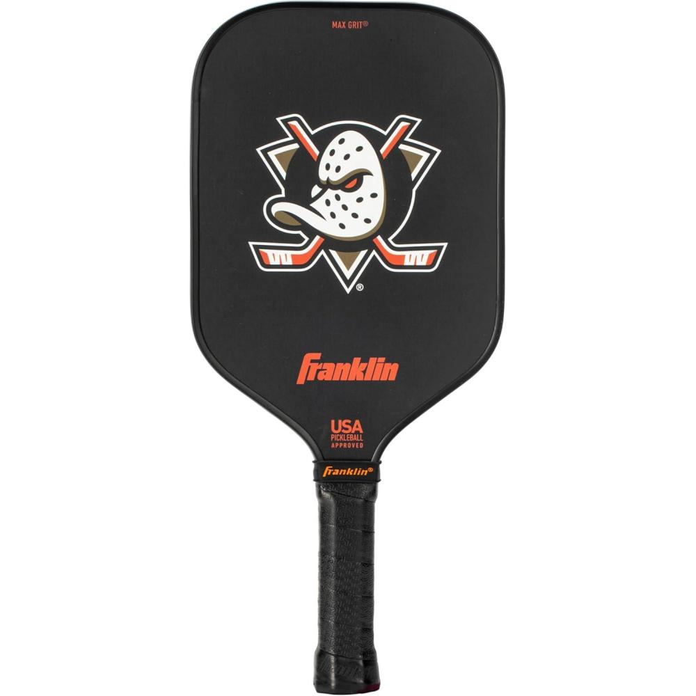 imageFranklin Sports NHL Team Pickleball Paddles Official NHL Hockey Team Logo Pickleball Paddles Signature Series 13MM Pickleball Paddle with MaxGrit USA Pickleball USAPA ApprovedAnaheim Ducks