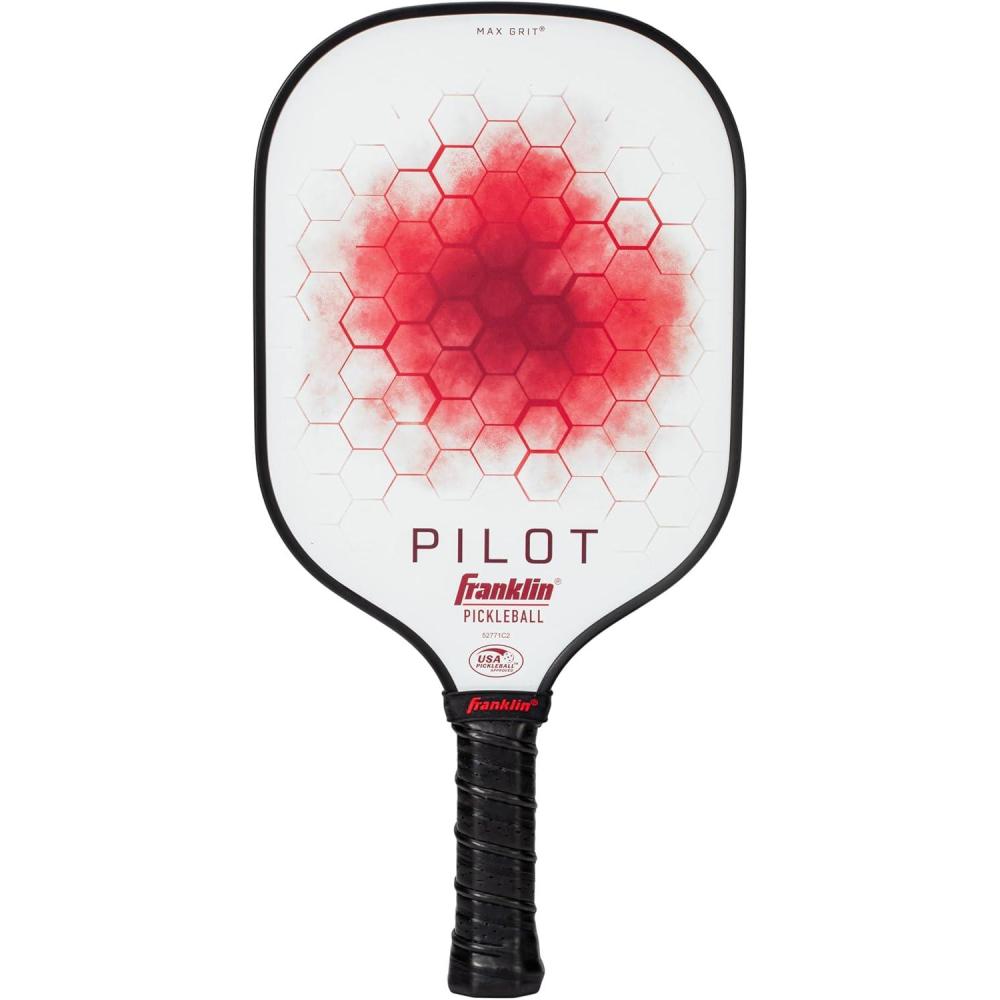 imageFranklin Sports Pickleball Paddle  Pilot Polypropylene Core Pickleball Racket  Official USA Pickleball USAPA Approved Pickleball Paddle  Lightweight Pro Racket  10mm Thick CoreRed