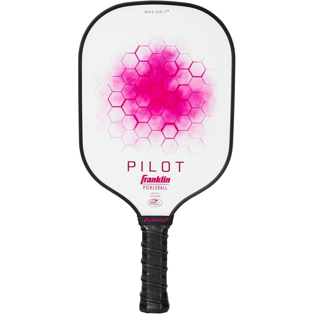 imageFranklin Sports Pickleball Paddle  Pilot Polypropylene Core Pickleball Racket  Official USA Pickleball USAPA Approved Pickleball Paddle  Lightweight Pro Racket  10mm Thick CorePink