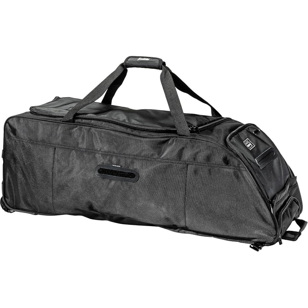 imageFranklin Sports Traveler Roller  Baseball and Softball  Equipment Bag  Compartment Black  1680D Polyester  Water Resistant Black