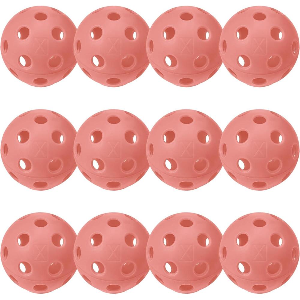 imageFranklin Sports X26 Indoor Pickleballs  3 Pack 12 Pack ampamp 100 Pack Bulk  USAPA Approved Tournament Pickleballs  Multiple ColorsPeach