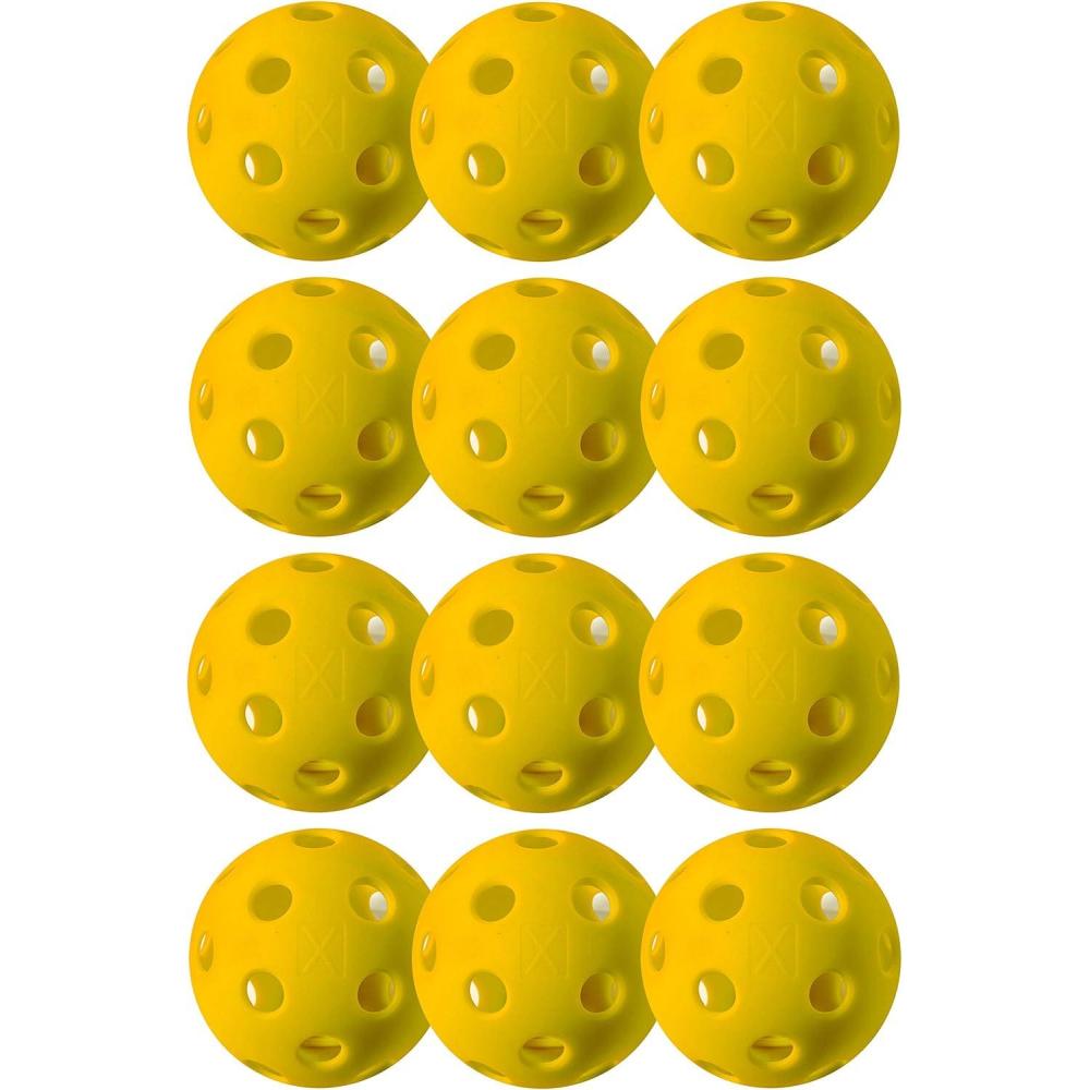 imageFranklin Sports X26 Indoor Pickleballs  3 Pack 12 Pack ampamp 100 Pack Bulk  USAPA Approved Tournament Pickleballs  Multiple ColorsYellow