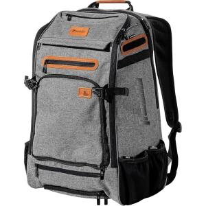 Franklin Sports Baseball + Softball Backpacks – MLB + USA Softball Equipment Bags for Baseball + Fastpitch Softball – Youth + Adult Batpacks for Bats, Gloves, Helmets, Cleats + More – Multiple Colors(Heather Gray)