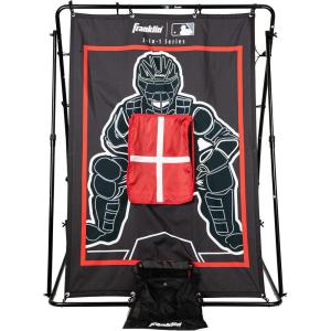 Franklin Sports Baseball Pitching Target and Rebounder Net – 2-in-1 Pitch Trainer and Pitchback Net – Baseball Return Screen and Pitching Practice Target