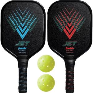 Franklin Sports Beginner Pickleball Sets – 2 + 4 Player Sets – Aluminum Paddles + X-40 Pickleballs – USA Pickleball (USAPA) Approved(2 Player Set)