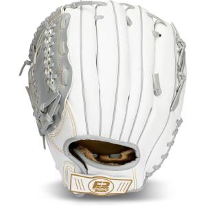 Franklin Sports Fastpitch Softball Glove – Field Master Fastpitch + Softball Mitt – Womens + Girls – White + Grey(White/Grey)