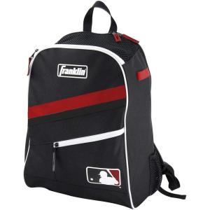 Franklin Sports Kids MLB Baseball Batpack Bag – Youth Baseball, Softball + Teeball Backpack – Sports Equipment Bag for Kids + Toddlers – Holds (2) Teeball + Baseball Bats + Includes Fence Hook(Black/Red/White)