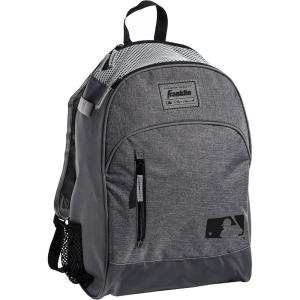Franklin Sports Kids MLB Baseball Batpack Bag – Youth Baseball, Softball + Teeball Backpack – Sports Equipment Bag for Kids + Toddlers – Holds (2) Teeball + Baseball Bats + Includes Fence Hook(Gray)
