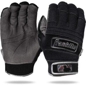 Franklin Sports MLB All Weather Pro Adult + Youth Batting Gloves – Cold Weather Gloves for Baseball + Softball(Black Chrome)