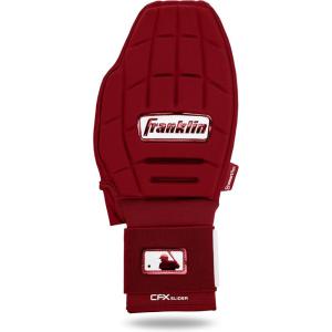 Franklin Sports MLB Baseball + Softball Sliding Mitt – CFX PRT Adult + Youth Protective Baserunning Sliding Gloves – Left + Right Hand Mitt – Hand + Wrist Protector for Running – Kids + Adults Sizes(Burgundy)