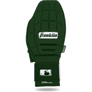 Franklin Sports MLB Baseball + Softball Sliding Mitt – CFX PRT Adult + Youth Protective Baserunning Sliding Gloves – Left + Right Hand Mitt – Hand + Wrist Protector for Running – Kids + Adults Sizes(Forest green)