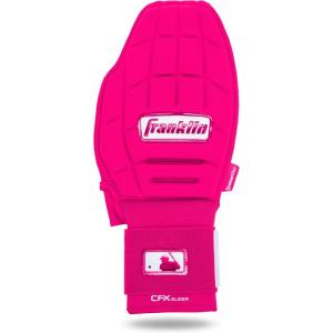 Franklin Sports MLB Baseball + Softball Sliding Mitt – CFX PRT Adult + Youth Protective Baserunning Sliding Gloves – Left + Right Hand Mitt – Hand + Wrist Protector for Running – Kids + Adults Sizes(Optic Pink)