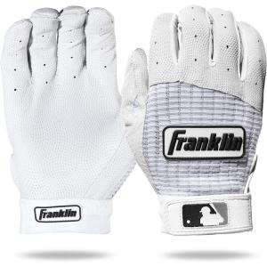 Franklin Sports MLB Baseball Batting Gloves – Pro Classic Batting Gloves for Baseball + Softball – Adult Men’s + Youth Batting Glove Pairs(Pearl/White)
