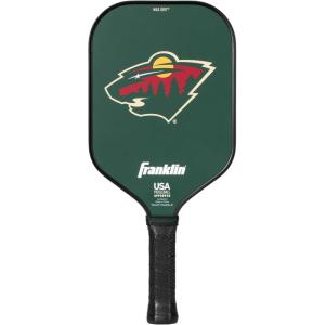Franklin Sports NHL Team Pickleball Paddles – Official NHL Hockey Team Logo Pickleball Paddles – Signature Series 13MM Pickleball Paddle with MaxGrit – USA Pickleball (USAPA) Approved(Minnesota Wild)