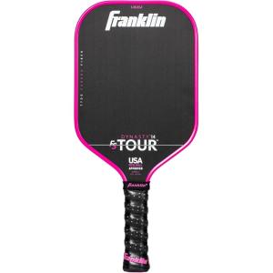 Franklin Sports Pro Pickleball Paddles – FS Tour Series Raw Carbon Fiber T700 – USA Pickleball Approved – Unibody Epoxy Resin Injected Edge – Dynasty + Tempo – 14mm/16mm Core – Gray, Blue + Pink(Pink)