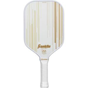 Franklin Sports Pro Pickleball Paddles – Signature Series Pro Pickleball Paddle with MaxGrit Surface – USA Pickleball (USAPA) Approved Tournament Pickleball Paddles – 13mm + 16mm Polypropylene Cores(Pro Player – Gold)
