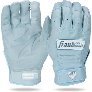Franklin Sports USA Softball Women’s Batting Gloves -Fastpitch + Slowpitch Girl’s Gloves – Adult + Youth Pairs(Carolina Blue)