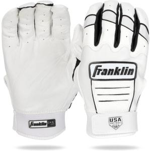 Franklin Sports USA Softball Women’s Batting Gloves -Fastpitch + Slowpitch Girl’s Gloves – Adult + Youth Pairs(White/Black)