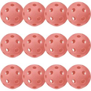 Franklin Sports X-26 Indoor Pickleballs – 3 Pack, 12 Pack & 100 Pack Bulk – USAPA Approved Tournament Pickleballs – Multiple Colors(Peach)