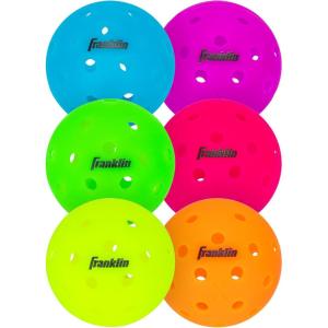 Franklin Sports X-40 Outdoor Pickleballs – Official Ball of USA Pickleball, APP Tour + US Open – Regulation Size(Multi)