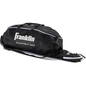 Franklin Sports Youth Baseball Bat Bag – Kids Teeball, Softball, Baseball Equipment Bag – Holds Bat, Helmet, Cleats and More(Black)