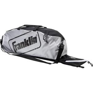 Franklin Sports Youth Baseball Bat Bag – Kids Teeball, Softball, Baseball Equipment Bag – Holds Bat, Helmet, Cleats and More(Gray)