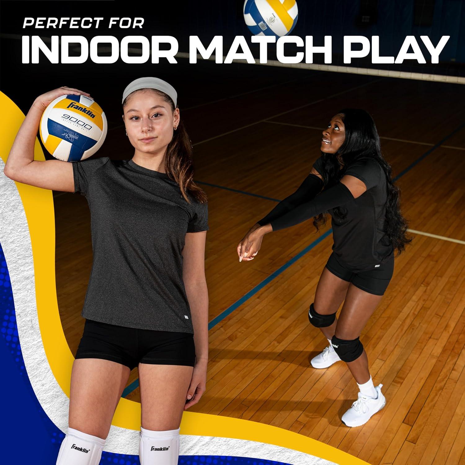 imageFranklin Sports Indoor Training Match Volleyballs Premium 9000 6000 Official Size Adult Youth Volleyballs Composite Cover Indoor Volleyballs for Games Practices Ball Air Pump IncludedPremium Game Volleyball