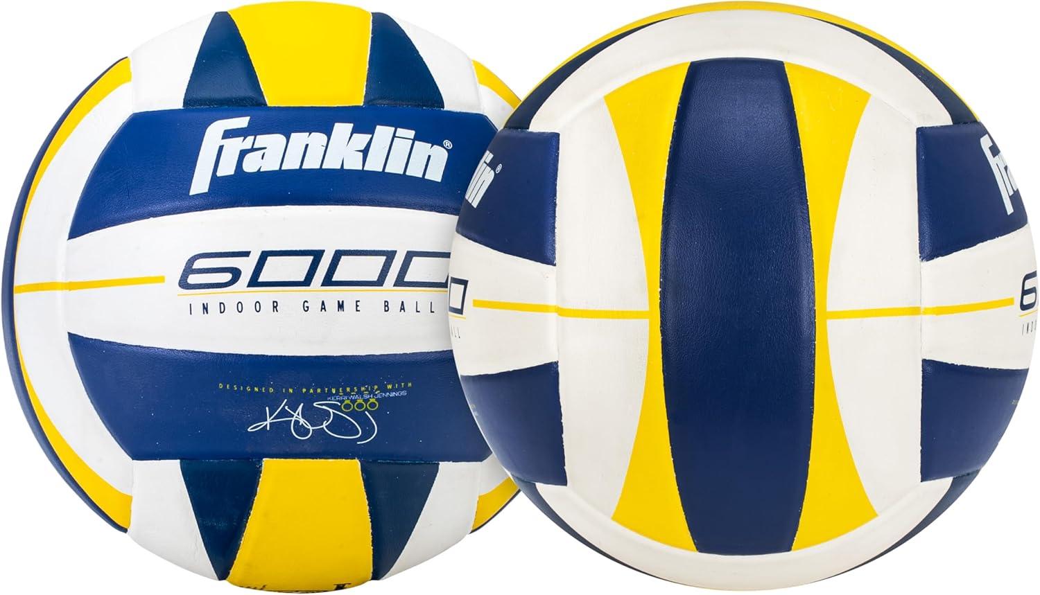 imageFranklin Sports Indoor Training Match Volleyballs Premium 9000 6000 Official Size Adult Youth Volleyballs Composite Cover Indoor Volleyballs for Games Practices Ball Air Pump IncludedTraining Volleyball