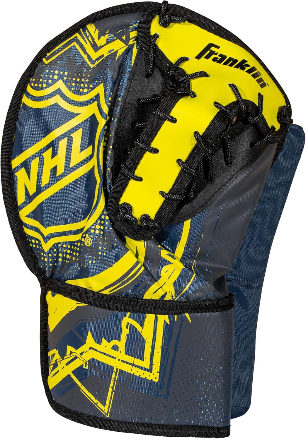 imageFranklin Sports Kids Street Hockey Goalie Pads Set Youth Mini Street Hockey Goalie Gear Junior Blocker Glove Pads Adjustable Kids Street Hockey Equipment Youth MediumBlackOptic Yellow
