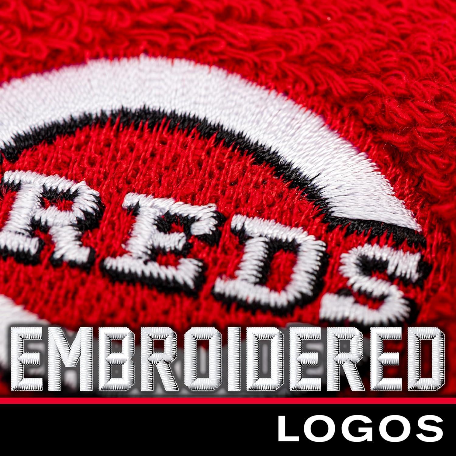 imageFranklin Sports MLB Team Licensed Baseball Wristbands MLB Team Logo Sweat Wristbands Great for Costumes Uniforms PairCincinnati Reds