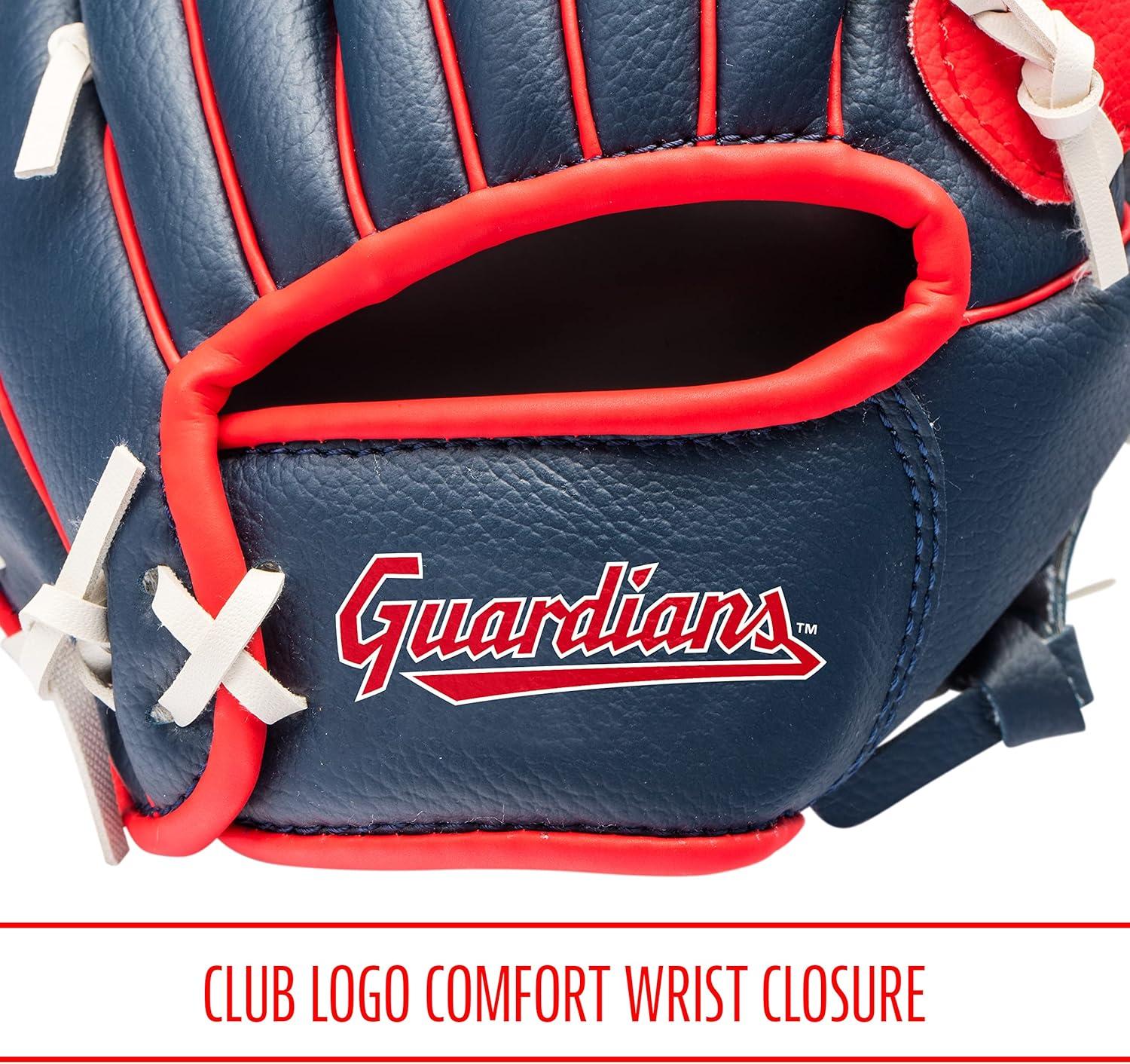 imageFranklin Sports MLB Youth Teeball Glove and Ball Set Kids Baseball and Teeball Perfect First Kids Glove 95quotOrangeBlack