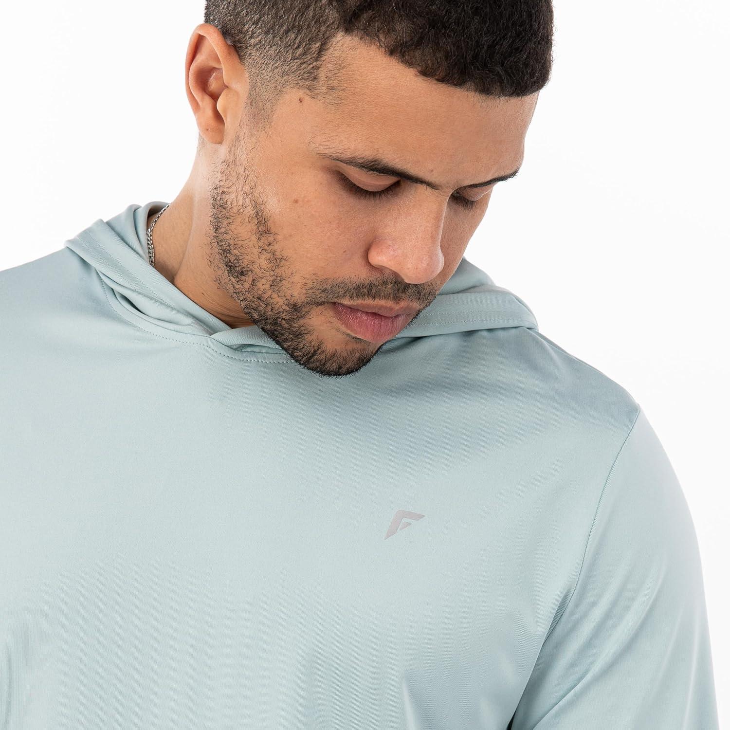 imageFranklin Sports Mens Athletic Lightweight Pickleball Hoodie Quick Dry Sport Sweatshirt Breathable PulloverAqua