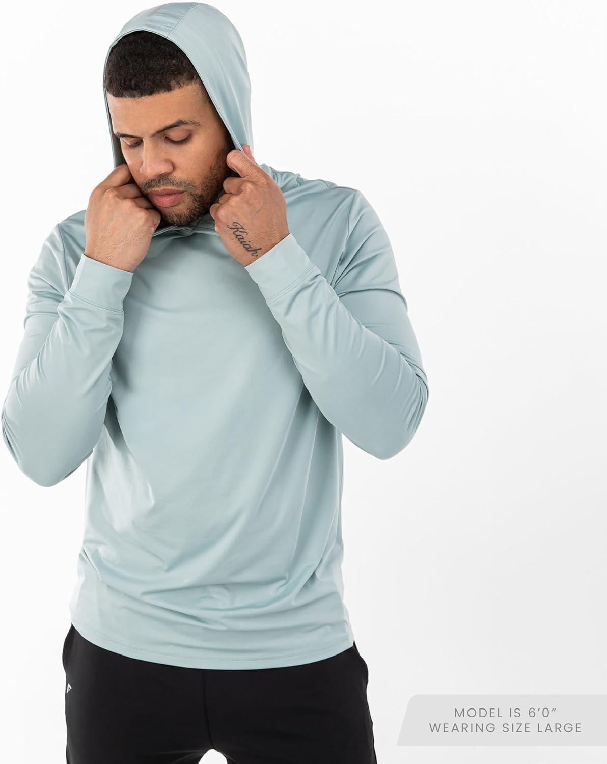 imageFranklin Sports Mens Athletic Lightweight Pickleball Hoodie Quick Dry Sport Sweatshirt Breathable PulloverAqua