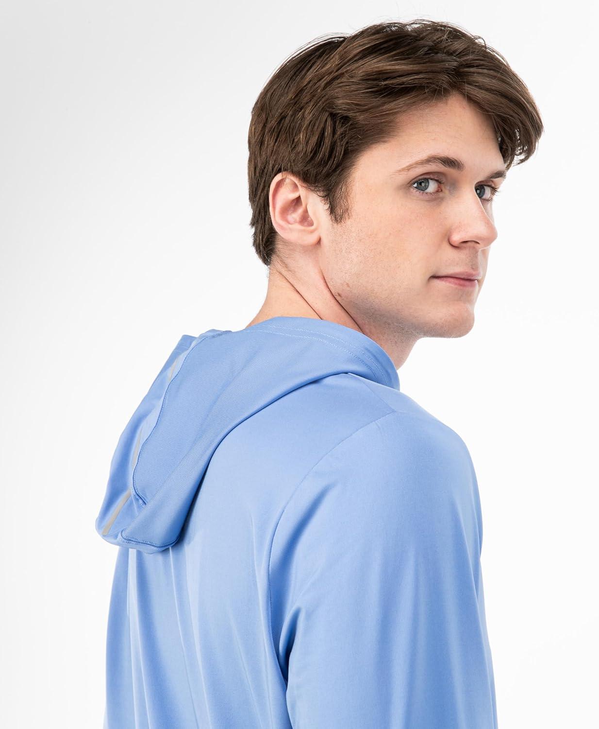 imageFranklin Sports Mens Athletic Lightweight Pickleball Hoodie Quick Dry Sport Sweatshirt Breathable PulloverBlue