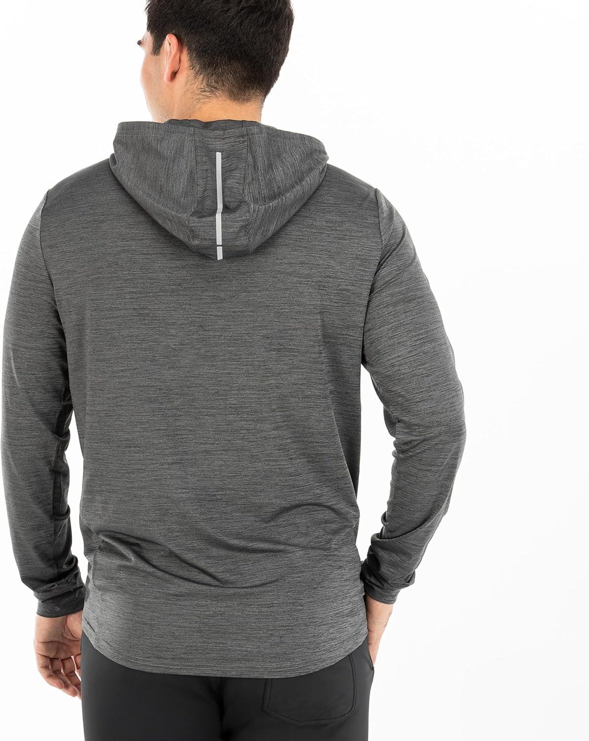 imageFranklin Sports Mens Athletic Lightweight Pickleball Hoodie Quick Dry Sport Sweatshirt Breathable PulloverCharcoal