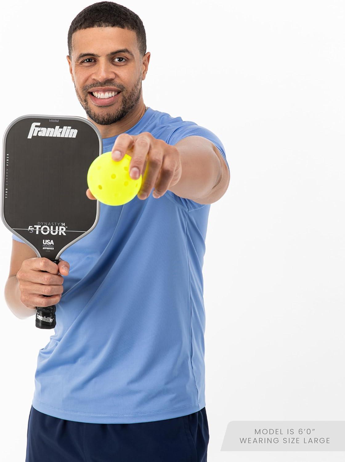 imageFranklin Sports Mens Performance Pickleball TShirt Workout Short Sleeve Quick Dry Athletic FabricBlue