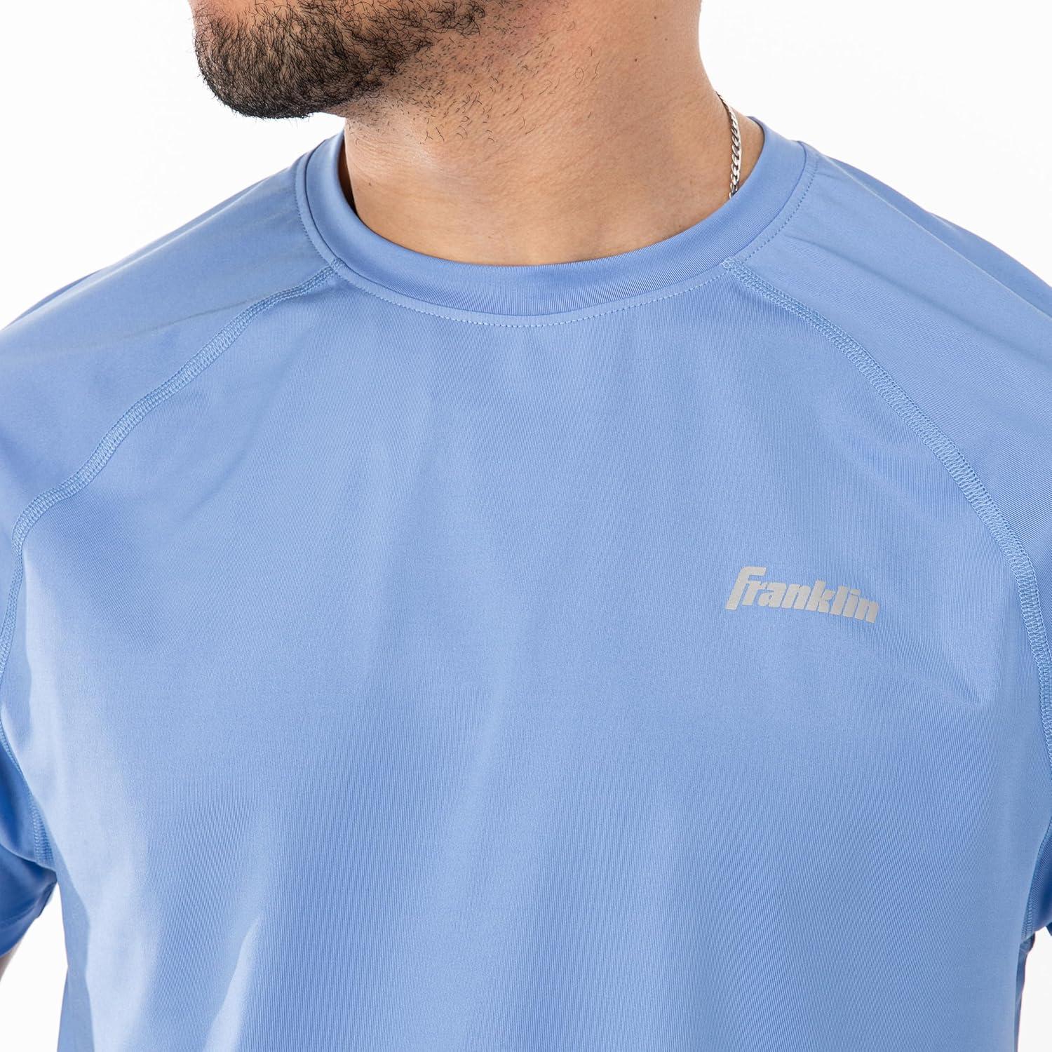 imageFranklin Sports Mens Performance Pickleball TShirt Workout Short Sleeve Quick Dry Athletic FabricBlue