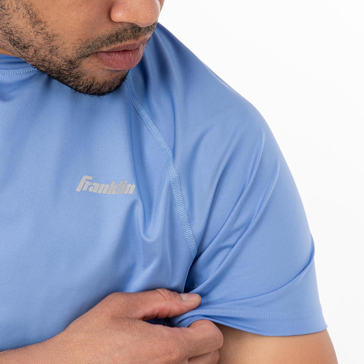 imageFranklin Sports Mens Performance Pickleball TShirt Workout Short Sleeve Quick Dry Athletic FabricBlue