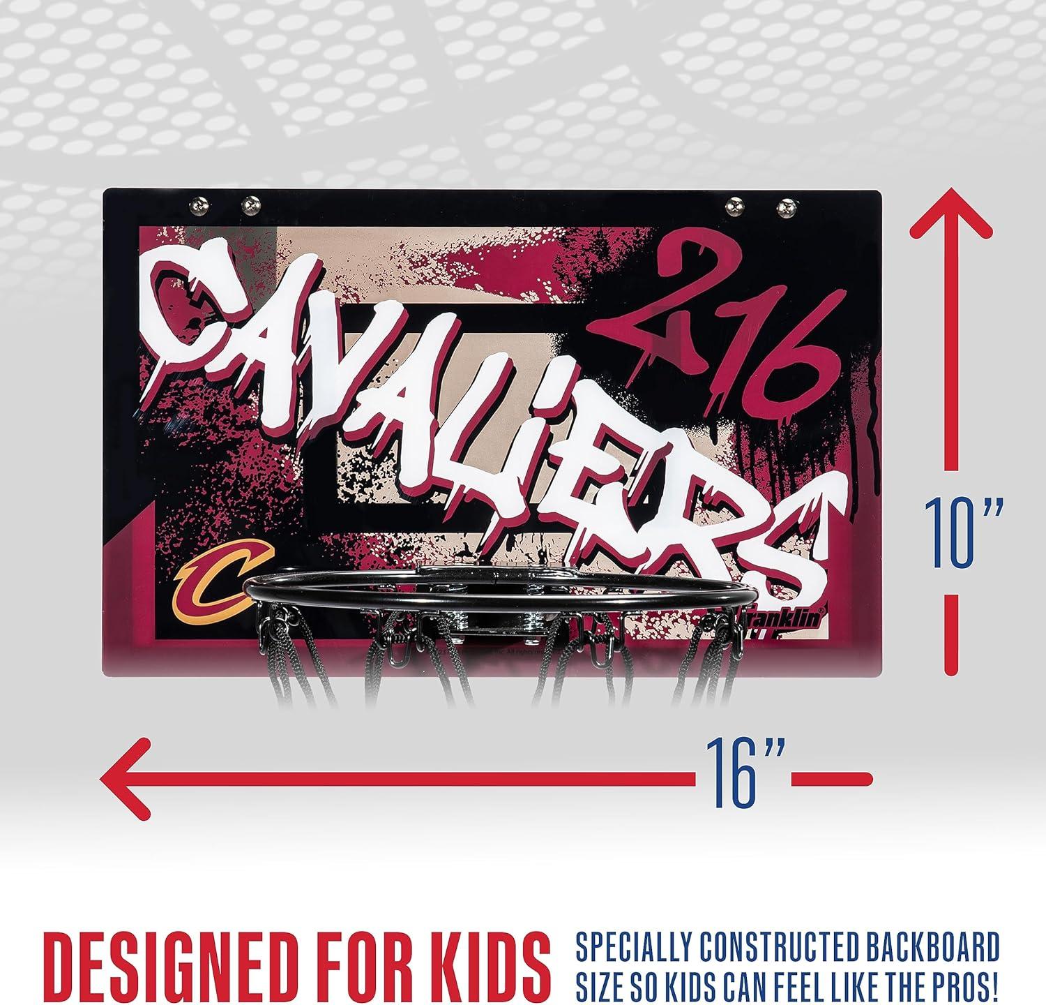 imageFranklin Sports NBA Team Over the Door Basketball Hoops Kids Indoor Mini Basketball Hoop Ball Set NBA Fan Mini HoopsCleveland Cavaliers