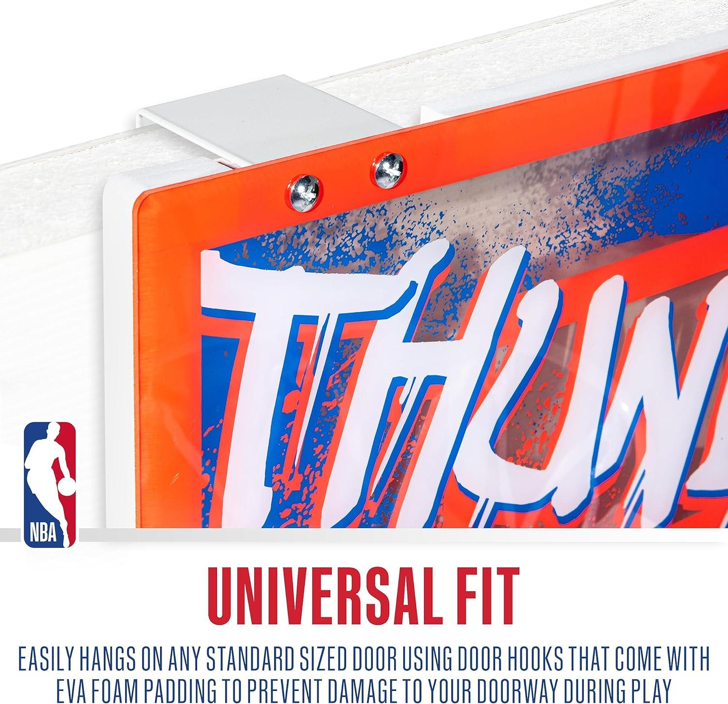 imageFranklin Sports NBA Team Over the Door Basketball Hoops Kids Indoor Mini Basketball Hoop Ball Set NBA Fan Mini HoopsOklahoma City Thunder