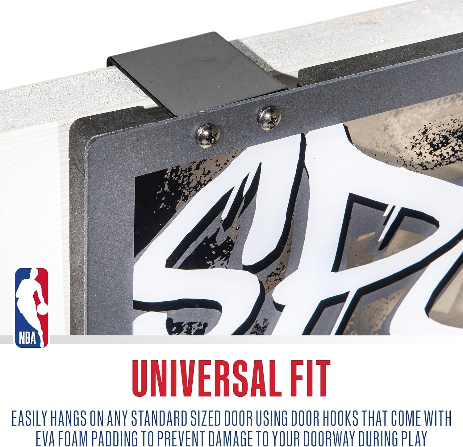 imageFranklin Sports NBA Team Over the Door Basketball Hoops Kids Indoor Mini Basketball Hoop Ball Set NBA Fan Mini HoopsSan Antonio Spurs