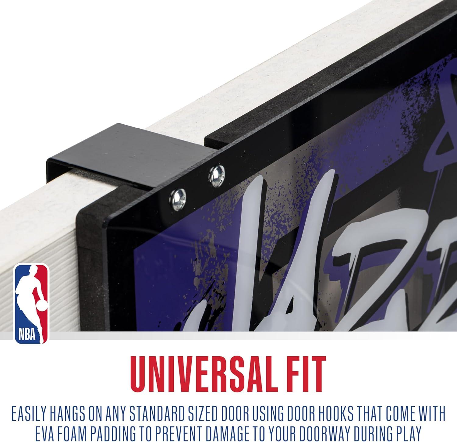 imageFranklin Sports NBA Team Over the Door Basketball Hoops Kids Indoor Mini Basketball Hoop Ball Set NBA Fan Mini HoopsUtah Jazz 2