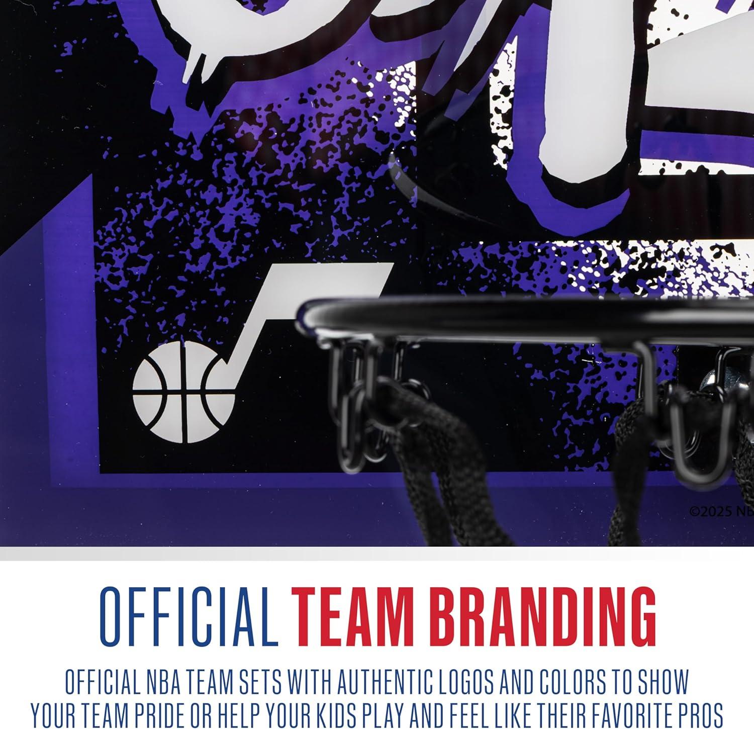 imageFranklin Sports NBA Team Over the Door Basketball Hoops Kids Indoor Mini Basketball Hoop Ball Set NBA Fan Mini HoopsUtah Jazz 2